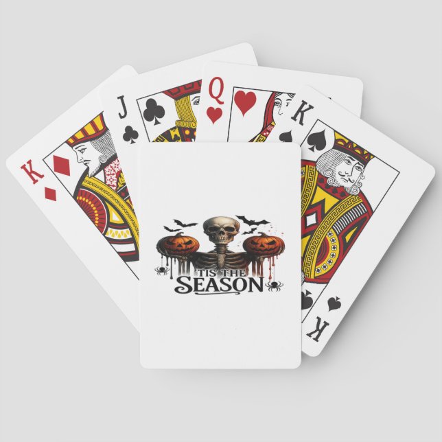 Baraja De Cartas Calavera de Halloween Esqueleto (Reverso)