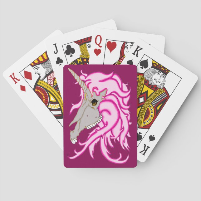 Baraja De Cartas Calavera de Unicorn (Reverso)