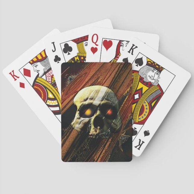 Baraja De Cartas Calavera oscura (Reverso)
