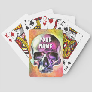 Baraja De Cartas Calavera pintada. Personalizado