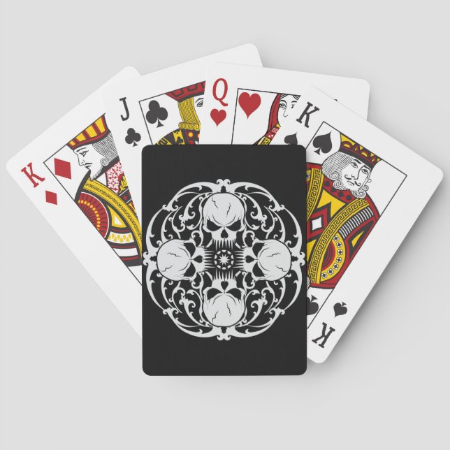 Baraja De Cartas Calaveras malvadas (Reverso)