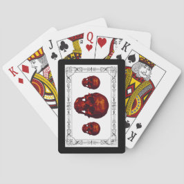 Baraja De Cartas Calaveras rojas góticas