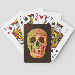 Baraja De Cartas Calavero gótico Vintage Retro Rojo Miedo