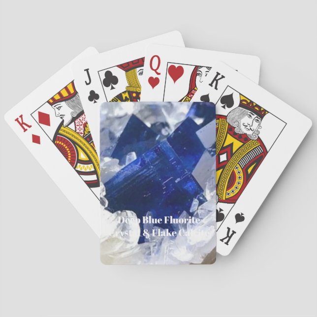 Baraja De Cartas Calcio de cristal y lago azul profundo (Reverso)