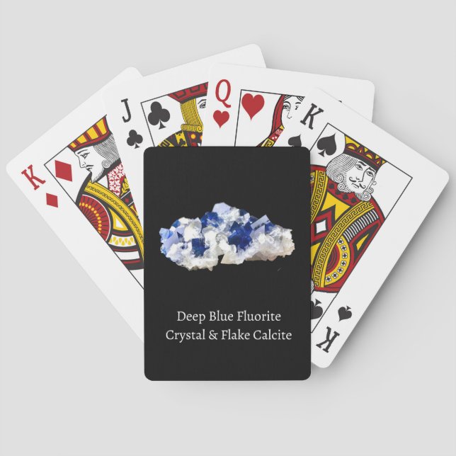 Baraja De Cartas Calcio de cristal y lago azul profundo (Reverso)