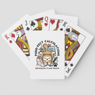 Baraja De Cartas Cálculos Perfectos – Diseño Divertido de Gato Mate