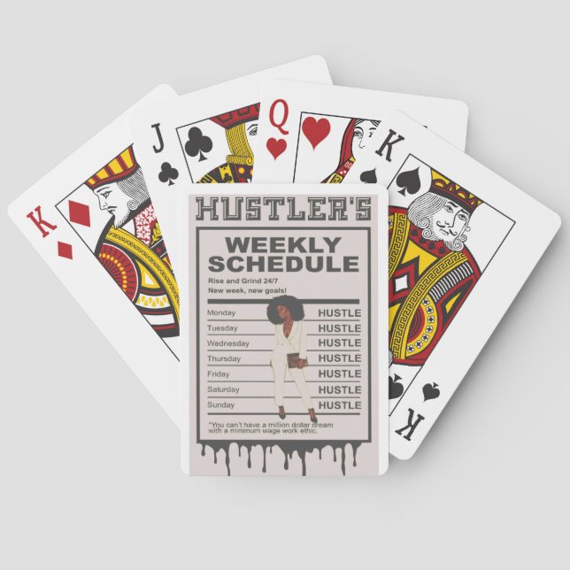 Baraja De Cartas Calendario semanal de Husters (Reverso)