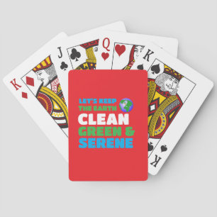 Baraja De Cartas Calentamiento global de la tierra verde limpia