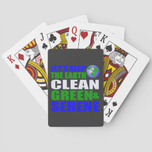 Baraja De Cartas Calentamiento global de la tierra verde limpia