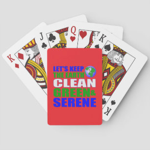 Baraja De Cartas Calentamiento global de la tierra verde limpia