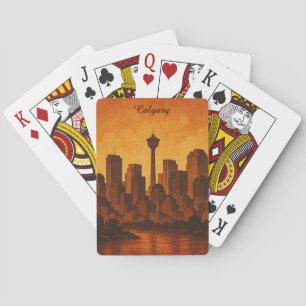Baraja De Cartas Calgary Canada Vintage Travel CItyscape