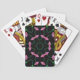 Baraja De Cartas Calidoscopio de Esmeralda y Rosa
