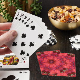 Baraja De Cartas Calidoscopio Escarlata Besado por la Lluvia