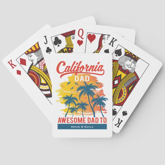 Baraja De Cartas California Beach Dad (Reverso)