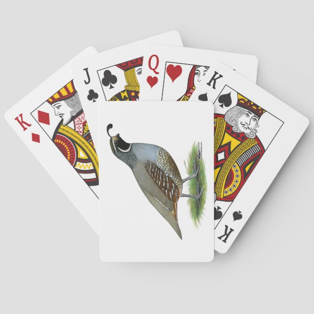 Baraja De Cartas California Valley Quail (Reverso)
