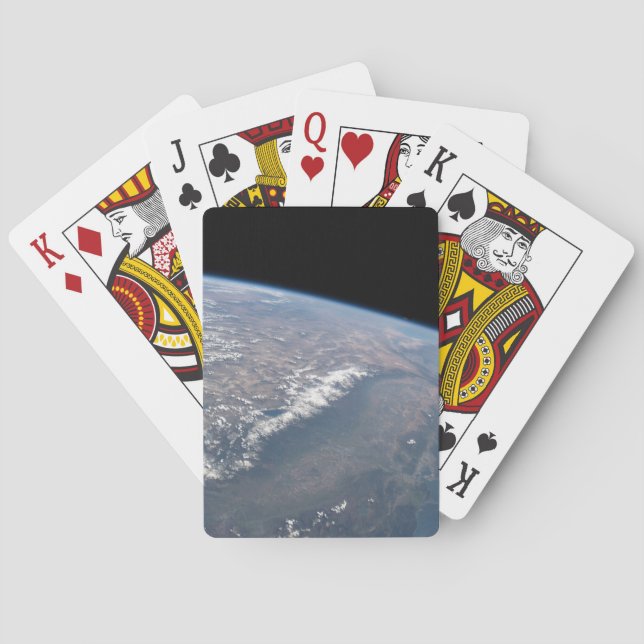 Baraja De Cartas California Y Nevada Como Se Ve Desde El Espacio. (Reverso)