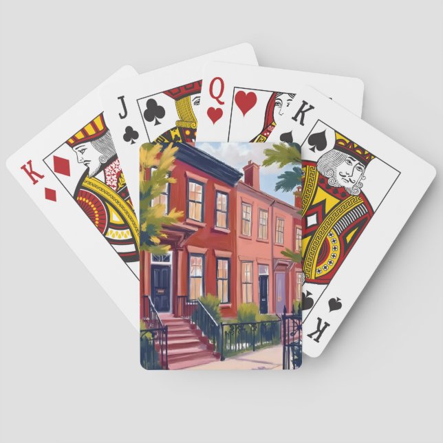 Baraja De Cartas Calle Beacon Boston Massachusetts (Reverso)