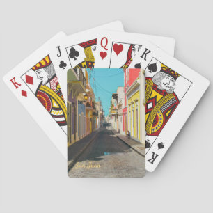 Baraja De Cartas Calle Empedrada de San Juan Viejo Fotografía