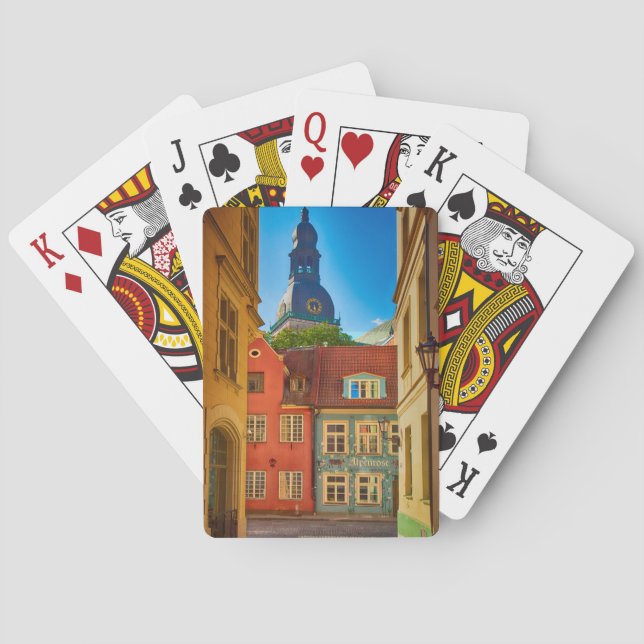 Baraja De Cartas Calle en el casco antiguo | Estonia (Reverso)