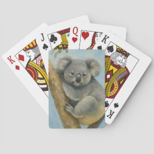 Baraja De Cartas Calle Koala - Vida silvestre acuarela