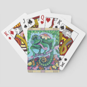 Baraja De Cartas Camaleón y tela escocesa