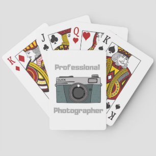 Baraja De Cartas Cámara de fotógrafo profesional vintage retro