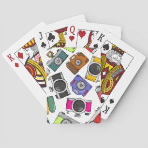 Baraja De Cartas Cámara fotográfica de patrón Ilustracion