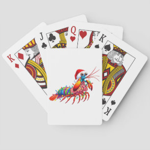Baraja De Cartas Camarón Mantis de Navidad Odontodactylus Colorido