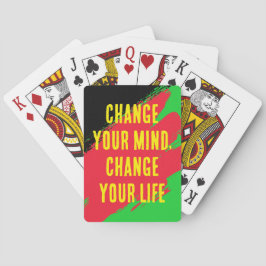 Baraja De Cartas Cambia Tu Mente, Cambia Tu Vida (RD/GRN/BLK)