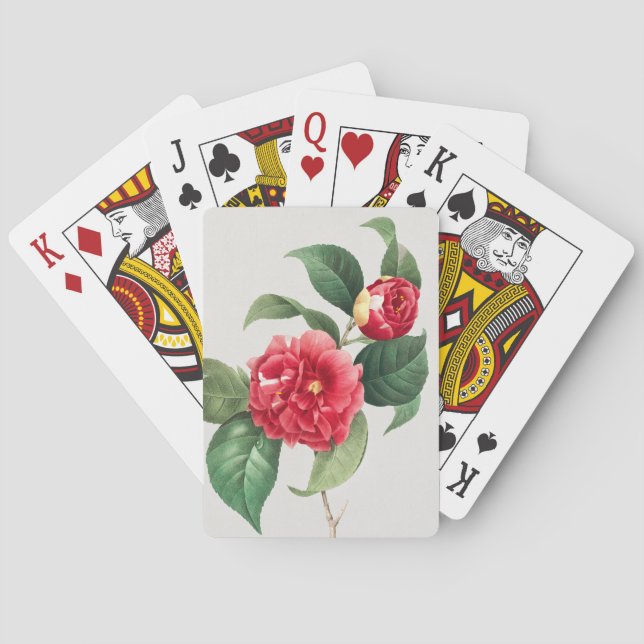 Baraja De Cartas Camelia Variada, Pierre-Joseph Redouté, 1833 (Reverso)