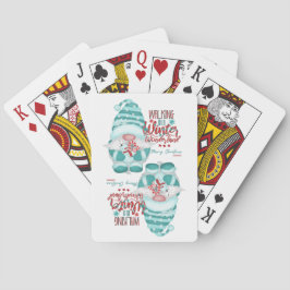 Baraja De Cartas CAMIANDO EN UN PAISAJE INVERNAL DE ENSUEÑO gnomo n