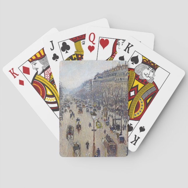 Baraja De Cartas Camille Pissarro - Boulevard Montmartre, mañana (Reverso)