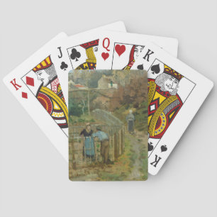 Baraja De Cartas Camille Pissarro el la cerca, 1872 (aceite en
