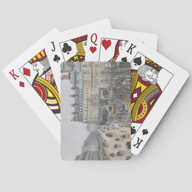 Baraja De Cartas Camille Pissarro | Plaza del Teatro Francais, Pari (Reverso)