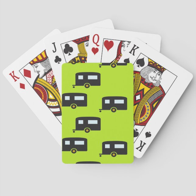 Baraja De Cartas Caminando en verde (Reverso)