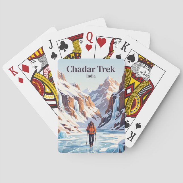 Baraja De Cartas Caminata Chadar India (Reverso)