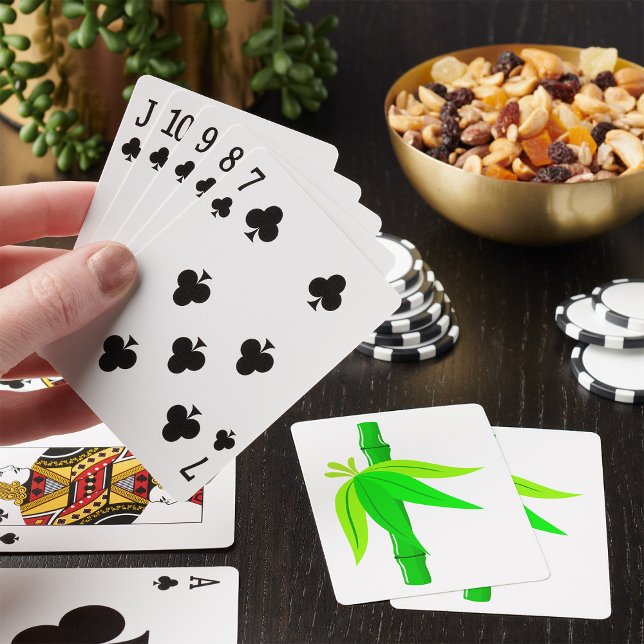 Baraja De Cartas Caminata verde de bambú con hojas tropicales (Subido por el creador)