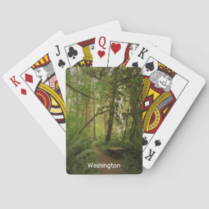Baraja De Cartas Camino verde pacífico de Washington