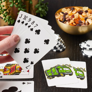 Baraja De Cartas Camión de basura verde lindo