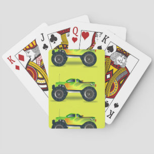 Baraja De Cartas Camión de monstruos en verde limón