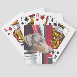 Baraja De Cartas Camión Rojo Doberman