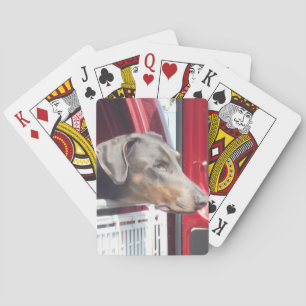 Baraja De Cartas Camión Rojo Doberman