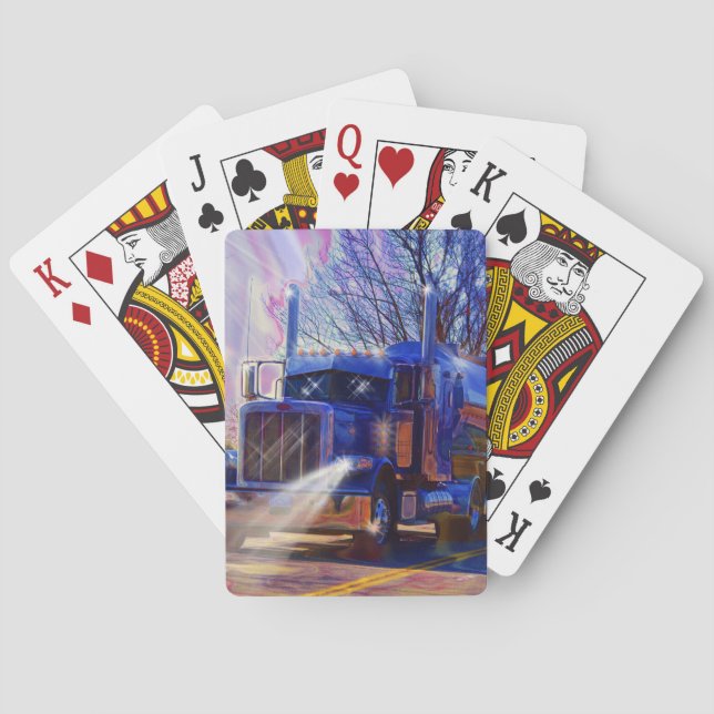 Baraja De Cartas Camionero Camión de transporte pesado (Reverso)