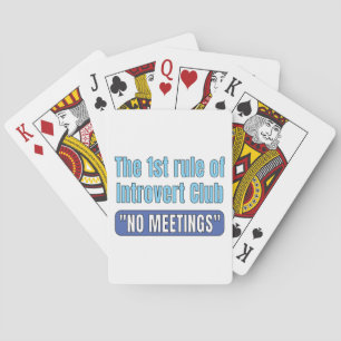 Baraja De Cartas Camiseta del Club de Introvertidos