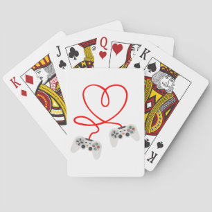 Baraja De Cartas Camiseta Día de San Valentín de videojuegos con co