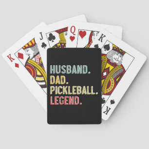 Baraja De Cartas Camiseta Vintage Hombre Marido Papá Pickleball Ley
