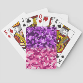 Baraja De Cartas Camo púrpura y rosa