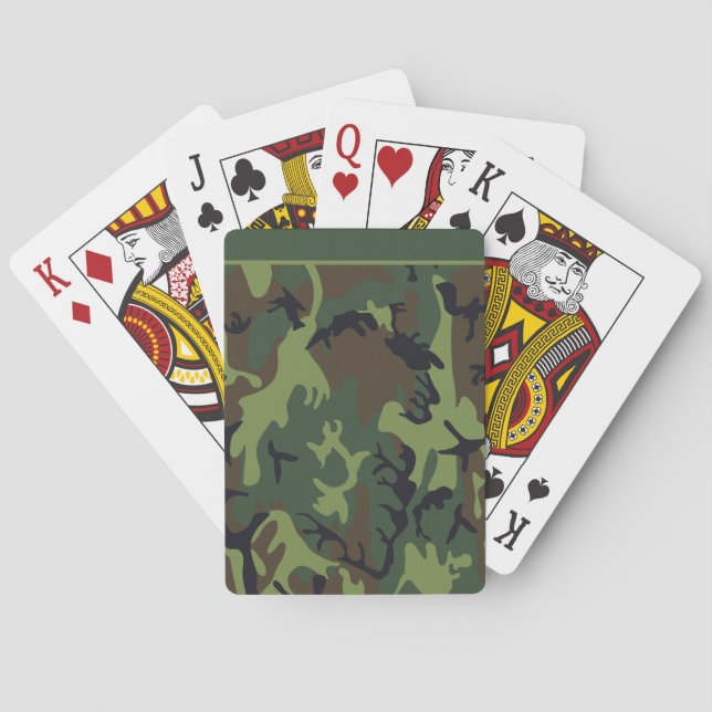 Baraja De Cartas Camo verde (Reverso)