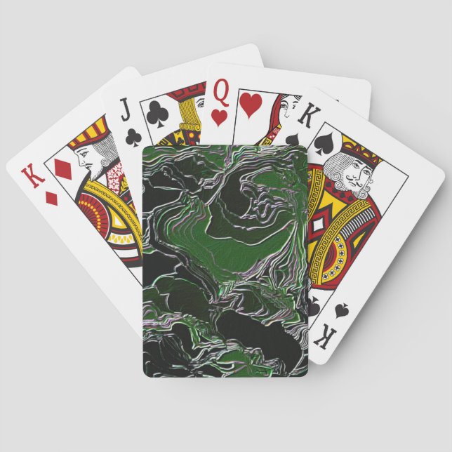 Baraja De Cartas Camo verde funky (Reverso)