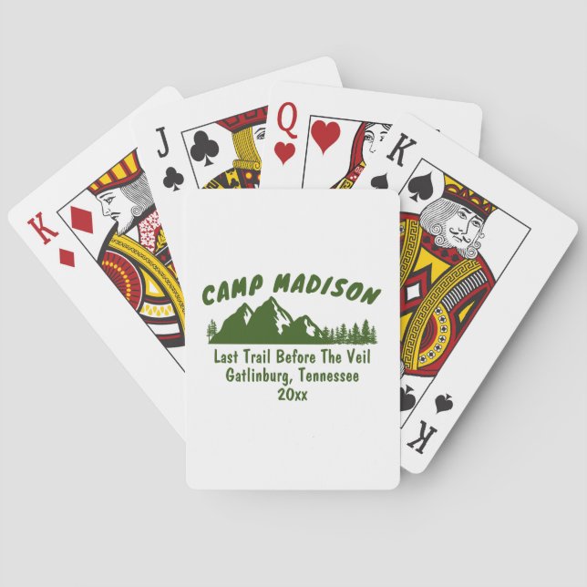 Baraja De Cartas Campamento Bachelorette Party Mountain Camping Ska (Reverso)